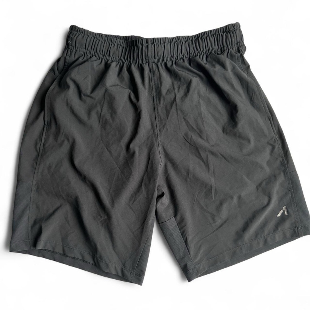 Mens Athletic Quick Dry
Shorts Black/Silver Size Medium